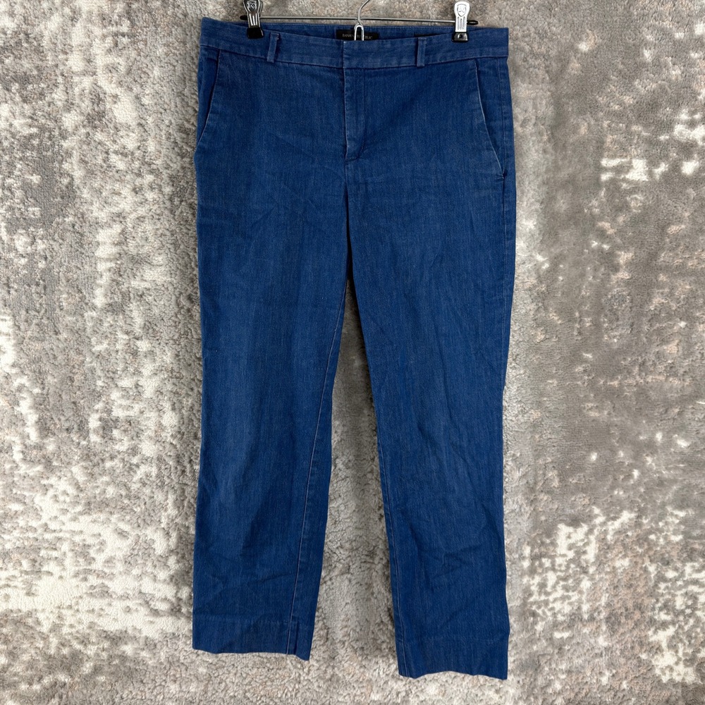 Banana Republic Size 12 Avery Straight Leg Denim Trousers Blue Women